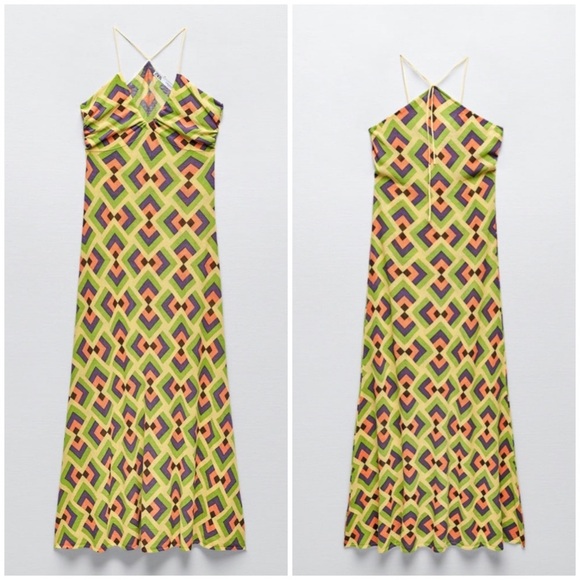 Zara geometrical jacquard knit dress NEW - Picture 6 of 7